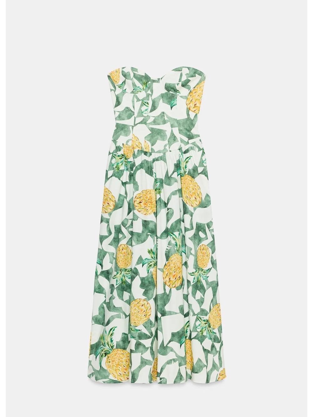 Zara FRUIT PRINT BUSTIER POPLIN DRESS - Picture 11 of 11